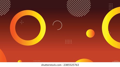 Abstract minimal gradient geometric circle background. Dynamic shapes composition