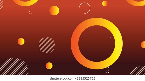 Abstract minimal gradient geometric circle background. Dynamic shapes composition