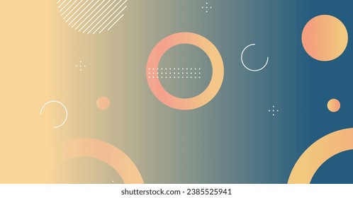 Abstract minimal gradient geometric circle background. Dynamic shapes composition