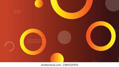 Abstract minimal gradient geometric circle background. Dynamic shapes composition