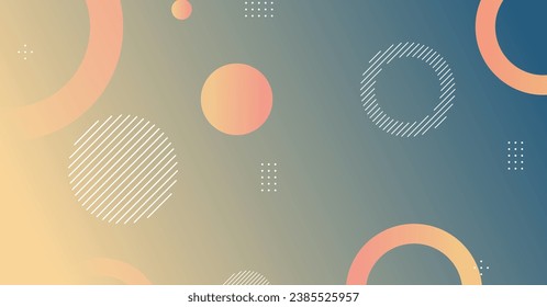 Abstract minimal gradient geometric circle background. Dynamic shapes composition