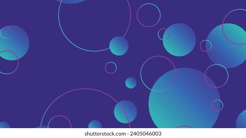 Abstract minimal gradient geometric circle background. Dynamic shapes composition