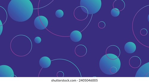 Abstract minimal gradient geometric circle background. Dynamic shapes composition