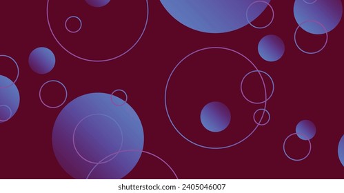 Abstract minimal gradient geometric circle background. Dynamic shapes composition