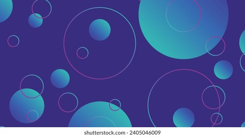 Abstract minimal gradient geometric circle background. Dynamic shapes composition