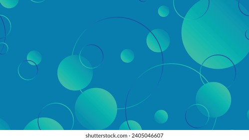 Abstract minimal gradient geometric circle background. Dynamic shapes composition