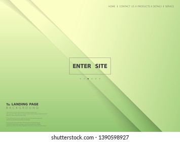 Abstract minimal gradient green yellow landing page vector background  You can use for ad  poster  artwork  landing page  website  illustration vector eps10