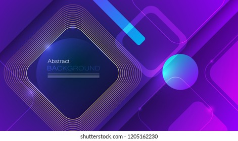 Abstract minimal gradient shapes and geometric pattern composition. Colorful gradient background. Vector abstract modern graphic design for template, poster, wallpaper, flyer, banner