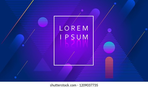 Abstract minimal gradient shapes and geometric pattern composition. Colorful gradient background. Vector abstract modern graphic design for template, poster, wallpaper, flyer, banner