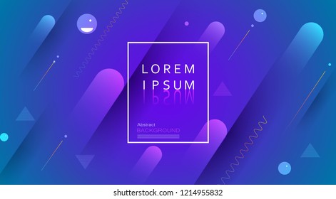 Abstract minimal gradient shapes and geometric pattern composition. Colorful gradient background. Vector abstract modern graphic design for template, poster, wallpaper, flyer, banner