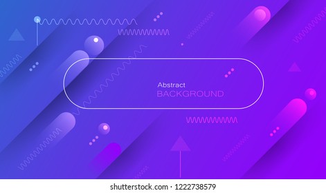 Abstract minimal gradient shapes and geometric pattern composition. Colorful gradient background. Vector abstract modern graphic design for template, poster, wallpaper, flyer, banner
