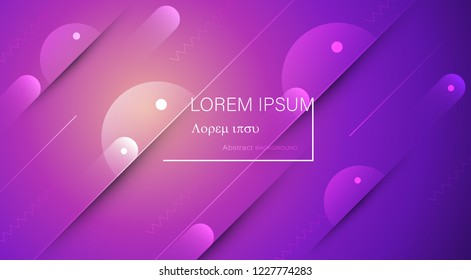 Abstract minimal gradient shapes and geometric pattern composition. Colorful gradient background. Vector abstract modern graphic design for template, poster, wallpaper, flyer, banner