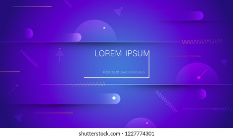 Abstract minimal gradient shapes and geometric pattern composition. Colorful gradient background. Vector abstract modern graphic design for template, poster, wallpaper, flyer, banner