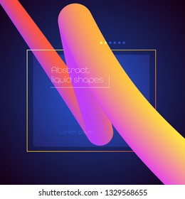Abstract minimal gradient shapes and geometric pattern composition. Colorful gradient background. Vector abstract modern graphic design for template, poster, wallpaper, flyer, banner