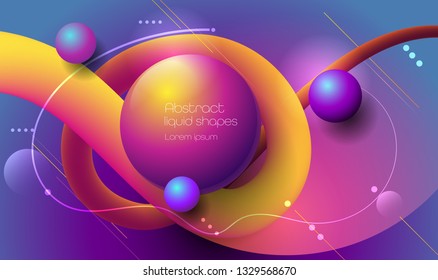 Abstract minimal gradient shapes and geometric pattern composition. Colorful gradient background. Vector abstract modern graphic design for template, poster, wallpaper, flyer, banner