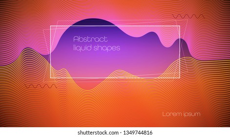 Abstract minimal gradient shapes and geometric pattern composition. Colorful gradient background. Vector abstract modern graphic design for template, poster, wallpaper, flyer, banner