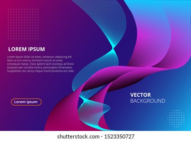 Abstract minimal gradient shapes and geometric pattern composition. Colorful gradient background. Vector abstract modern graphic design for template, poster, wallpaper, flyer, banner