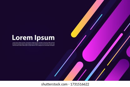 Abstract minimal gradient shapes and geometric pattern composition. Colorful gradient background.