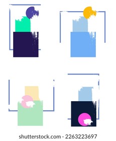 Abstract minimal graphic concept vector template