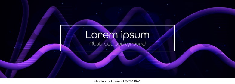 Abstract minimal graphic design, liquid and flow dynamic, wave shape. Vector art illustration trendy 3d fluid shape and blend color with gradient background for poster, banner template or cover
