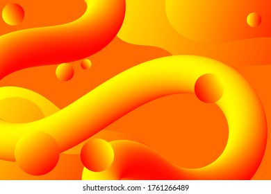 Abstract minimal graphic design, liquid and flow dynamic, wave shape. Vector art illustration trendy 3d fluid shape and blend color with gradient background for poster, banner template or cover