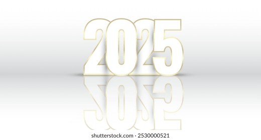 Abstrato mínimo Feliz Ano Novo banner design 