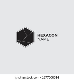 Logotipo de hexágono mínimo y abstracto. Identidad de vectores hexagonales