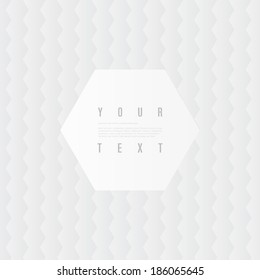 Abstract minimal industrial hexagon pattern background with text box  Eps 10 stock vector illustration
