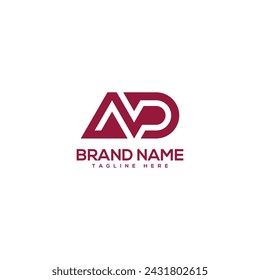 Abstract minimal letter AD DA logo design vector element. Initials business logo.