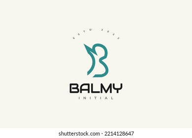 Resumen y diseño de logotipo de letra mínima B con concepto único. Logotipo adecuado para empresas y tecnología