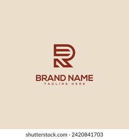 Abstract minimal letter RE ER logo design template - vector.