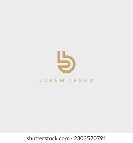 Abstract minimal letter LB BL icon logo vector symbol.