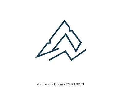 Resumen y letra mínima Diseño de logotipo A con estilo de línea. Un logotipo o símbolo inicial para la identidad de marca comercial