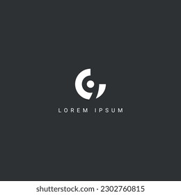 Abstract minimal letter and number C9 9C icon logo vector symbol.