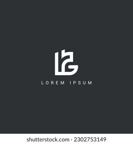 Abstract minimal letter RG GR icon logo vector symbol.