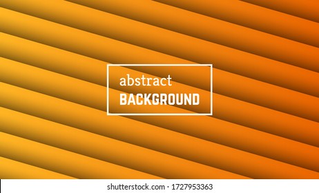 Abstract minimal line geometric background.  Orange line layer shape for banner, templates, cards. Vector illustration.