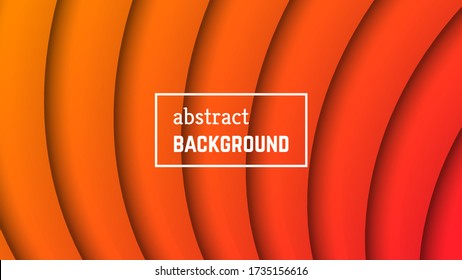 Abstract minimal line geometric background.  Orange line layer shape for banner, templates, cards. Vector illustration.