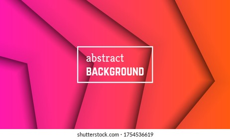 Abstract minimal line geometric background.  Pink line layer shape for banner, templates, cards. Vector illustration.