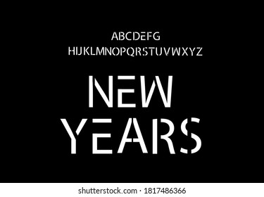 Abstract minimal modern alphabet font. future creative fonts. vector illustration eps 10
