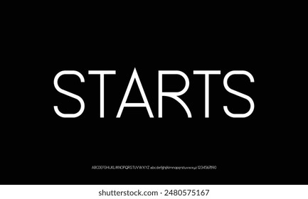 Abstract minimal modern alphabet font. Urban minimalist typography future digital fashion creative logo font.