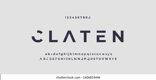 Abstract minimal modern alphabet fonts. Typography technology electronic digital music future creative font. vector illustration eps 10 - Shutterstock ID 1606814446