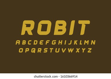 Abstract minimal modern alphabet fonts. Typography technology vector illustration