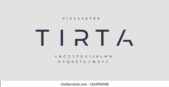 Abstract Minimal Modern Alphabet Fonts For Logo.