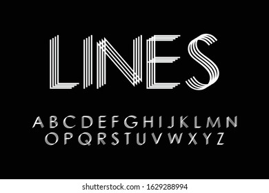 Abstract minimal modern alphabet fonts. Typography technology vector illustration