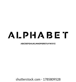 Abstract minimal modern alphabet fonts. Typography technology electronic digital music future creative font. vector illustraion
