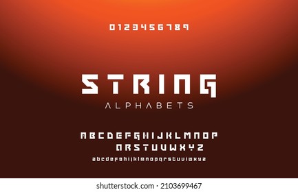 Abstract minimal modern alphabet fonts. Typography technology vector illustration