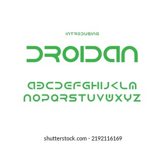 Abstract minimal modern alphabet fonts. Typography technology electronic digital music future creative font. vector illustraion.