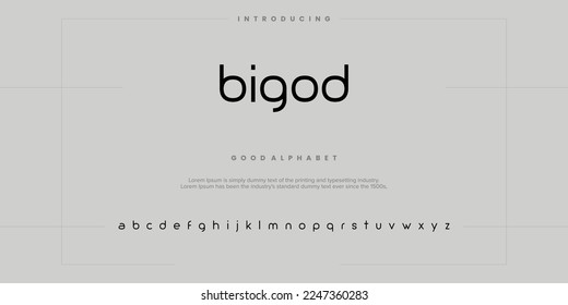 Abstract minimal modern alphabet fonts. Typography technology vector illustration