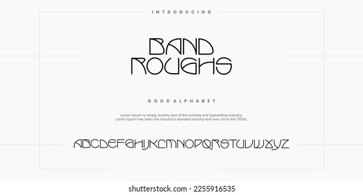 Abstract minimal modern alphabet fonts. Typography technology vector illustration