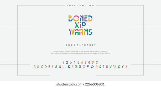 Abstract minimal modern alphabet fonts. Typography technology vector illustration